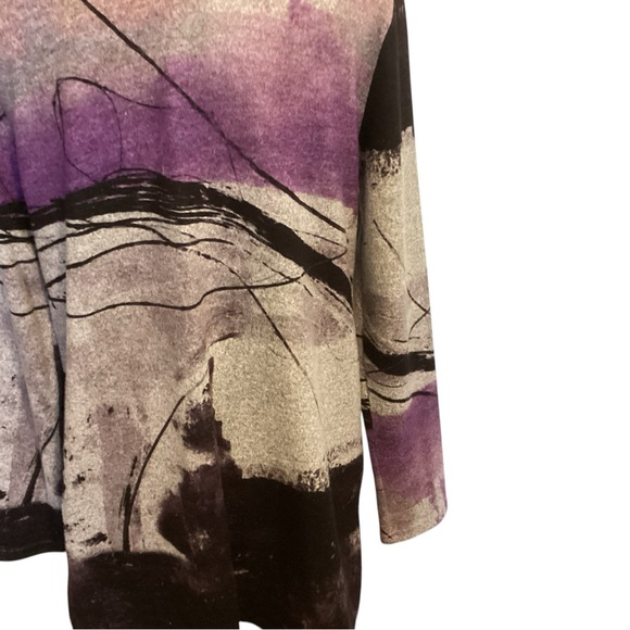 Trisha Tyler abstract cowl neck sweater In Medium - Picture 4 of 5